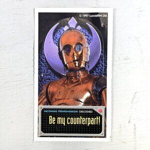 1997 StarWars C3po Valentines Day trading card